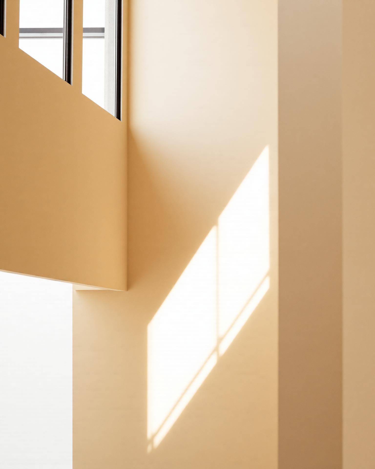 Light study of architectural interior